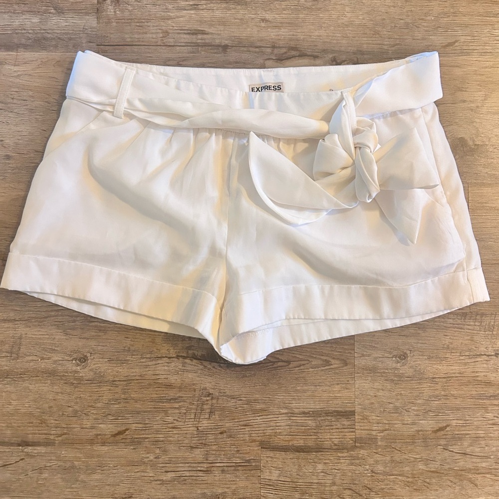 Express White High Waist Shorts